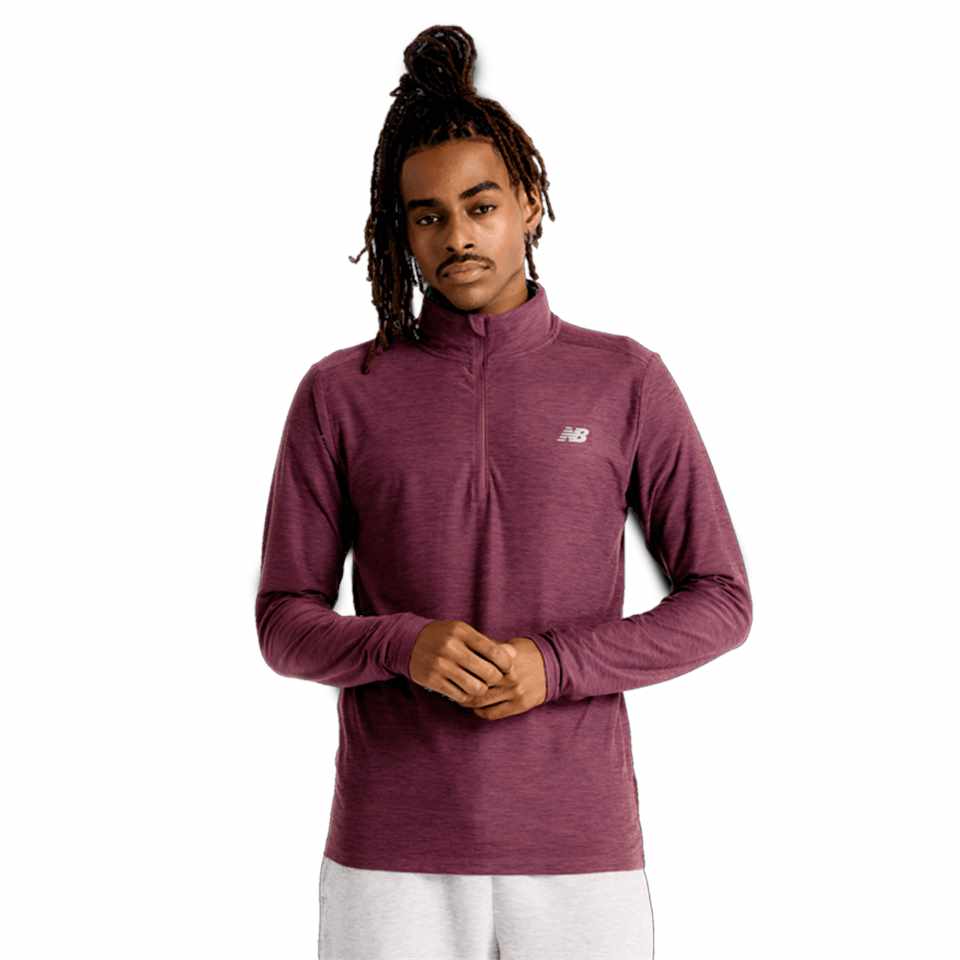 Trakks NEW BALANCE Space Dye 1/4 Zip Homme Vêtements Homme Hauts manches longues