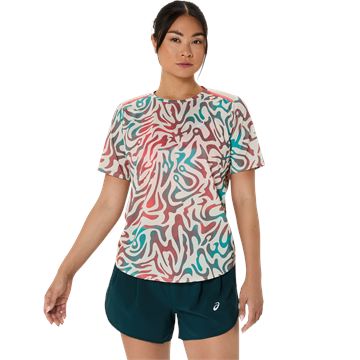 Trakks ASICS Road All Over Print SS Top W Ladies Ladies Clothing T-Shirts and tops