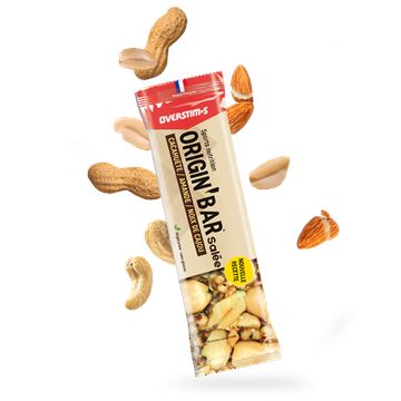 Trakks OVERSTIMS Barre ORIGIN BAR SALEE Cacahuète - Amande - Noix de Cajoux Nutrition & Care Nutrition During physical exercise