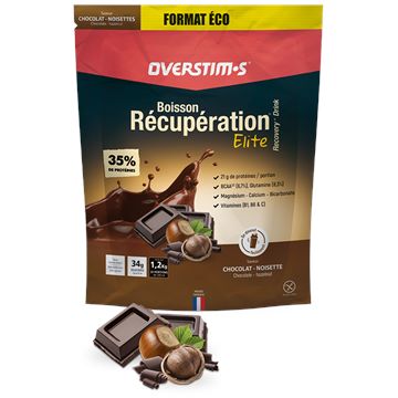 Trakks OVERSTIMS Boisson de Récupération Elite Chocolat Noisette (1,2 Kg) Nutrition & Care Nutrition After physical exercise