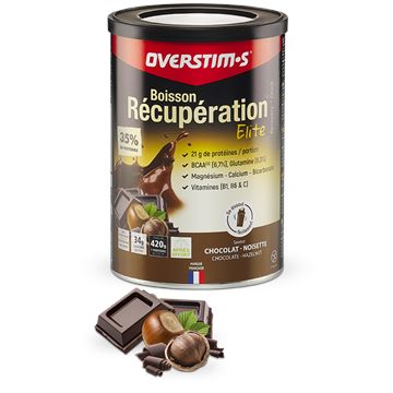 Trakks OVERSTIMS Boisson de Récupération Elite Chocolat Noisette (420 g) Nutrition & Care Nutrition After physical exercise