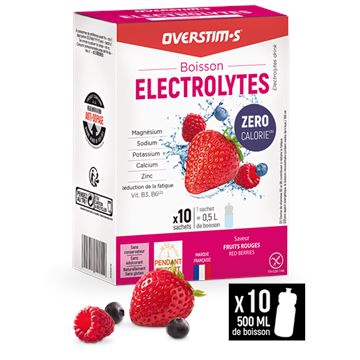 Trakks OVERSTIMS Boisson Electrolytes (10 sachets) Fruits Rouges Nutrition & Care Nutrition During physical exercise