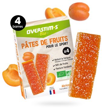 Trakks OVERSTIMS Fruit n Perf Pâtes de Fruits BIO pour le Sport - Abricot Nutrition & Soins Nutrition Pendant l effort