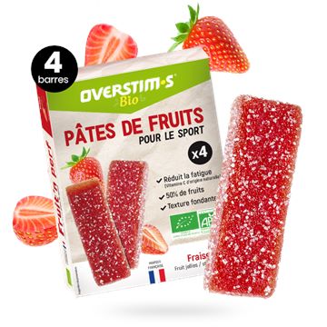 Trakks OVERSTIMS Fruit n Perf Pâtes de Fruits BIO pour le Sport - Fraise Nutrition & Care Nutrition During physical exercise