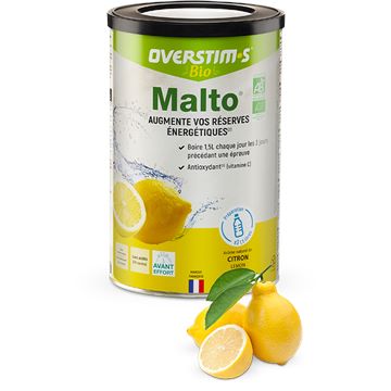 Trakks OVERSTIMS MALTO BIO Citron (450 g) Nutrition & Care Nutrition Before physical exercise
