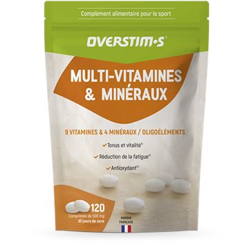 Trakks OVERSTIMS Multi Vitamines & Minéraux (120 Comprimés) Voeding & Zorg Voeding Voedingssupplementen