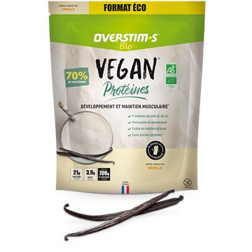 Trakks OVERSTIMS PROTEINE VEGAN BIO Vanille (700 g) Nutrition & Care Nutrition After physical exercise