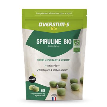Trakks OVERSTIMS Spiruline BIO (60 comprimés) Nutrition & Soins Nutrition Compléments
