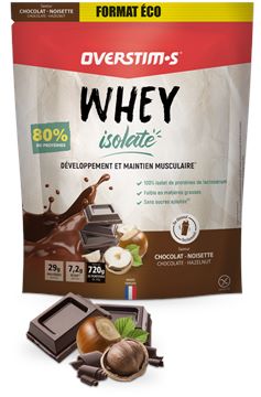 Trakks OVERSTIMS Whey Isolate Chocolat - Noisette (720 g) Nutrition & Care Nutrition After physical exercise