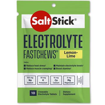 Trakks SaltStick Fastchews Tray Lemon - Lime (10 Tablets) Nutrition & Soins Nutrition Pendant l effort