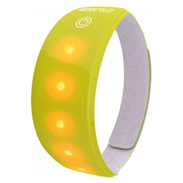 Trakks WOWOW Brassard Jaune Réfléchissant avec LED Rouges Accessoires Equipement Visibilité